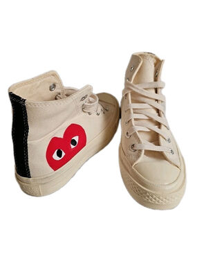 Comme Des Garcons Play White x Converse Chuck Taylor All Star Womens US 6.5 EU37